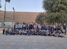 حضور دانش آموزان مدرسه حکمت در حوزه علمیه حضرت عبدالعظیم علیه السلام بهمراه مسئولین مجتمع حکمت