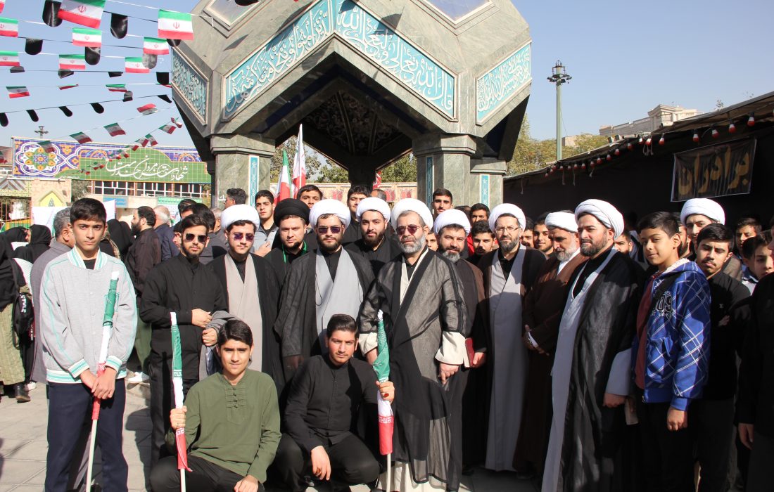 حضور اساتید و طلاب حوزه علمیه حضرت عبدالعظیم علیه السلام در راهپیمایی روز ۱۳ آبان، روز مبارزه با استکبار